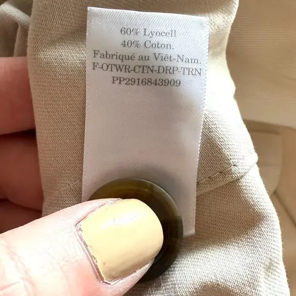 Everlane The Drape Trench Coat In Sandstone Size XS New - Picture 13 of 13